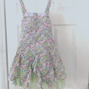 Pom Pom Euro Floral Easter Twirl Dress Tulle Size 118 7/8